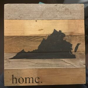 Virginia home wood wall decor
